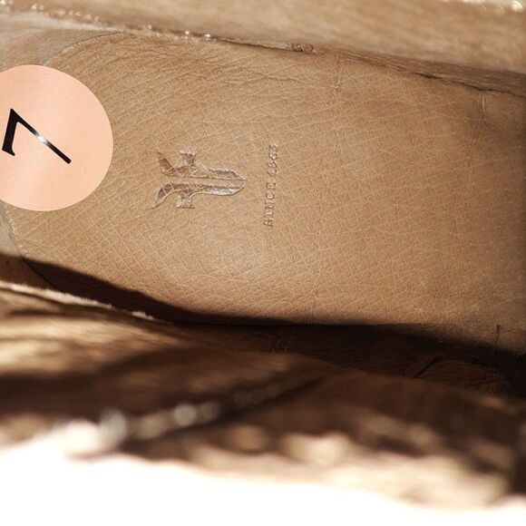 FRYE Women's Size 7M Tan Zip Leather Heel Ankle Boot - Picture 7 of 11